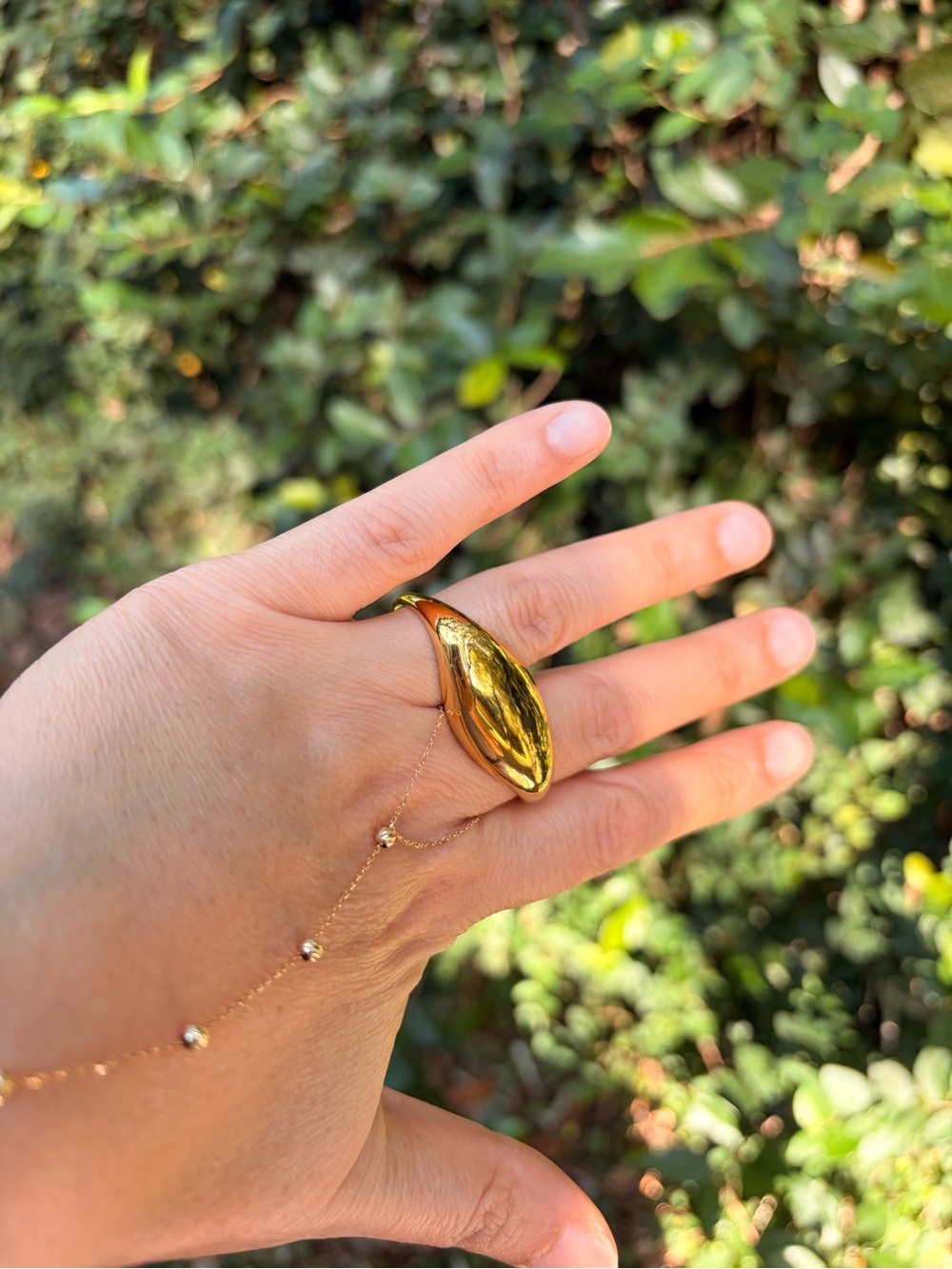 New! Ring Statement Ring 18K Gold Plated - Picture 4 of 8